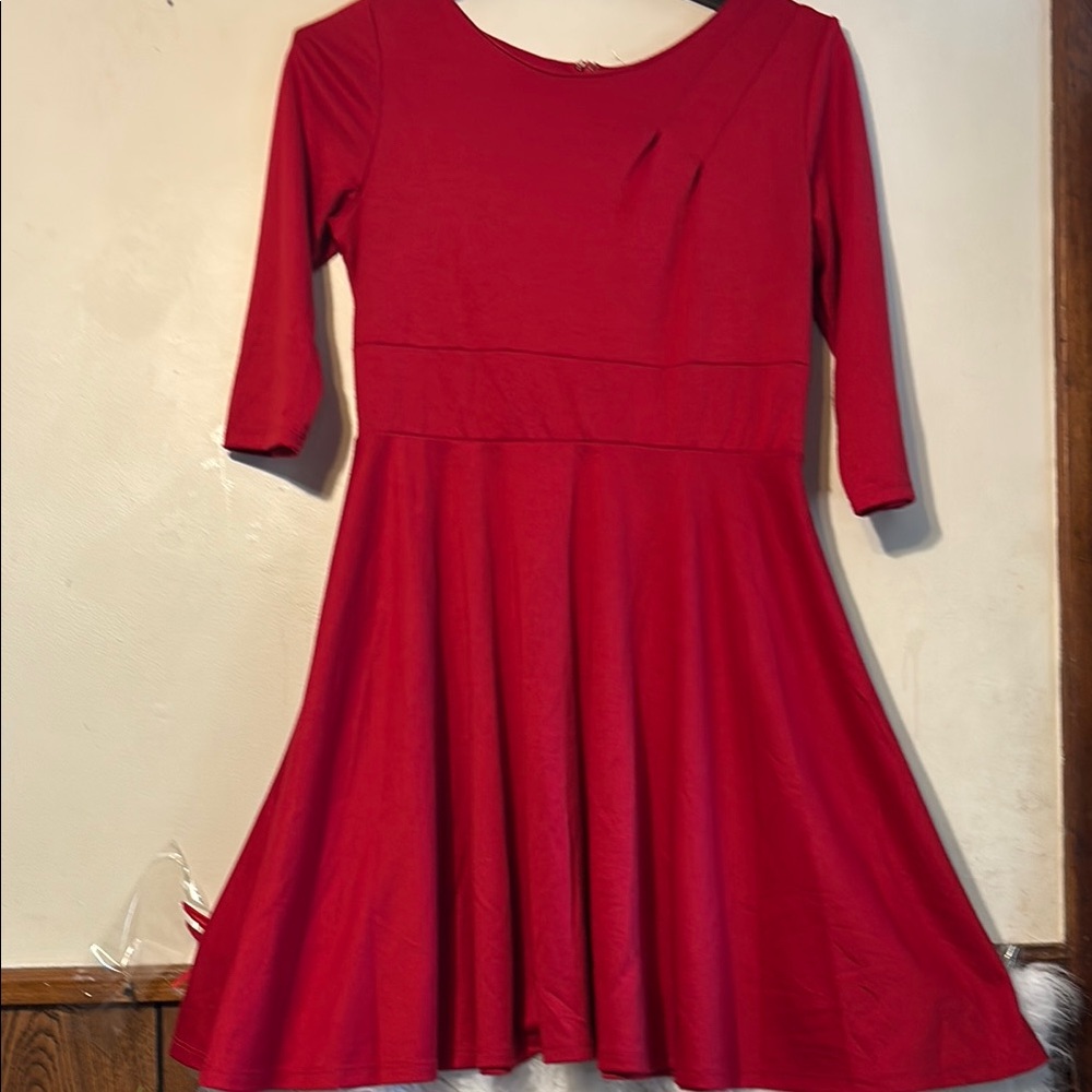 NY Collection Vibrant Red Dress